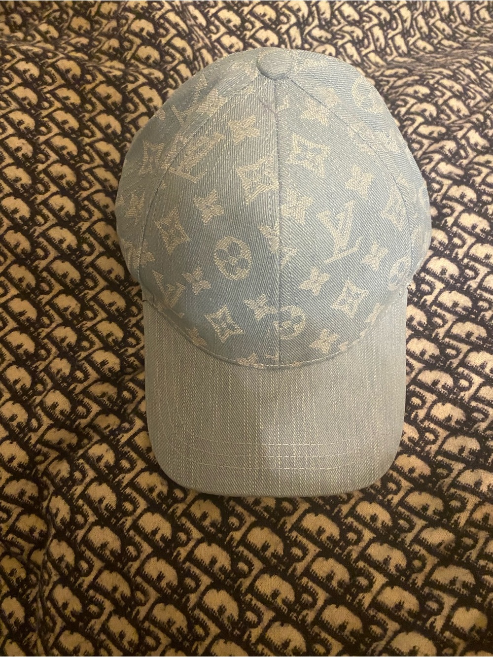Louis Vuitton Pale Blue Monogram Denim Cap